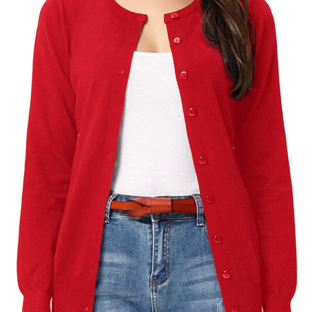 Grace Karin RED Cardigan